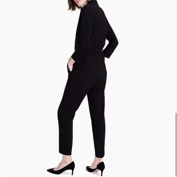 J. Crew 365 Gyro Faux Wrap Lapel Jumpsuit - Picture 6 of 12